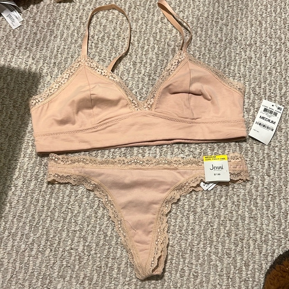 matching bra and thong set, jenni